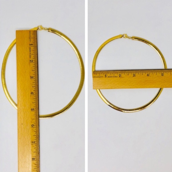 Looks like 14K - but is sterling silver Omega necklace, made in Italy - Picture 8 of 11